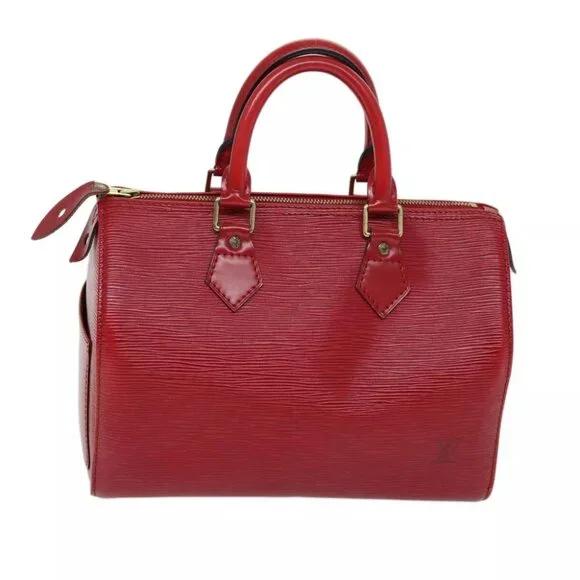 LOUIS VUITTON Epi Speedy 25 Hand Bag Castilian Red M43017 LV Auth 72223 Bags